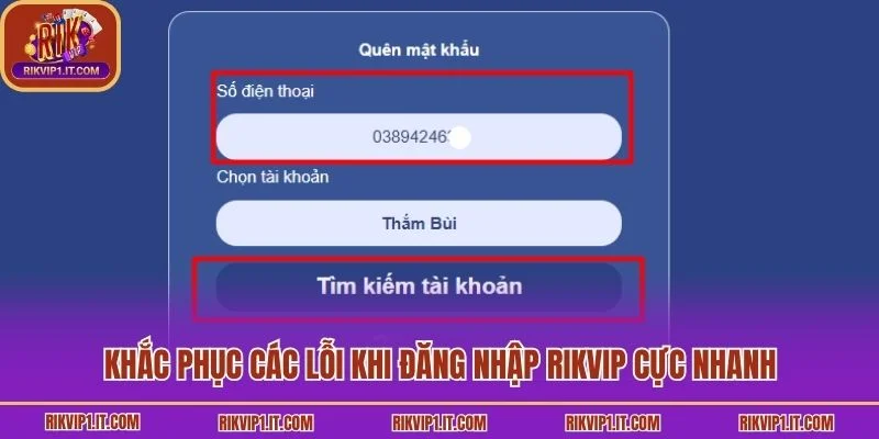 Khắc phục các lỗi khi đăng nhập Rikvip cực nhanh